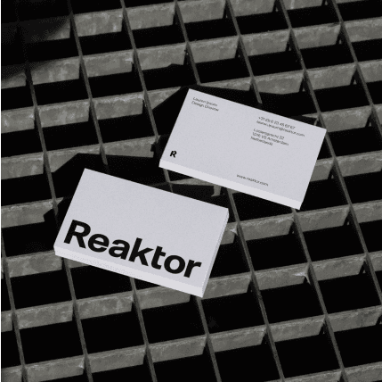 Reaktor business cards.