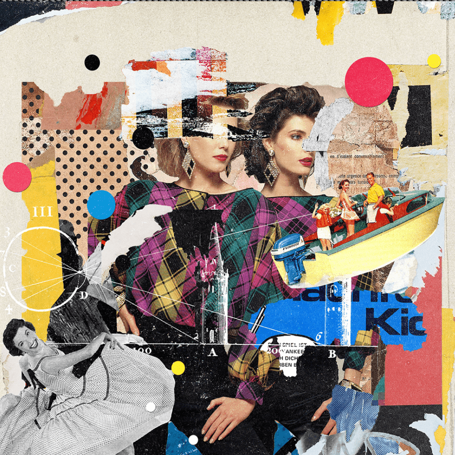 An illustration that resembles a busy collage